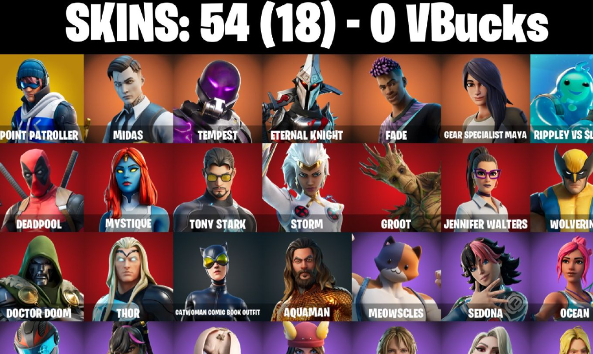 CONTA FORTNITE — 54 SKINS