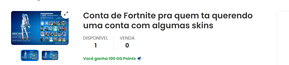 CONTA DE FORTNITE COM SKINS