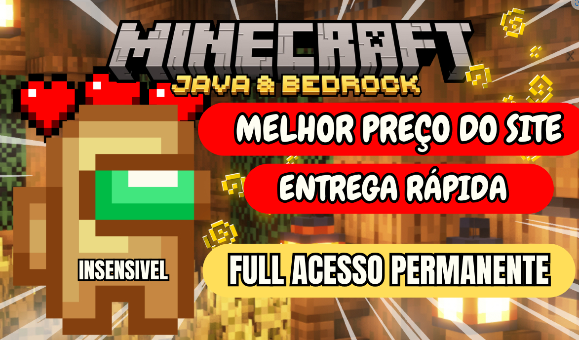 MINECRAFT JAVA & BEDROCK — ACESSO PERMANENTE